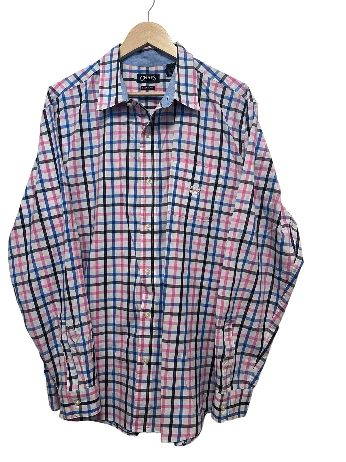 Chaps Men's Multicolor Button- Down PlaidShirt Si… - image 1