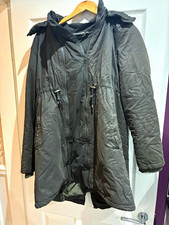 JoJo Maman Bébé maternity Grey Hooded Parka Coat UK 12