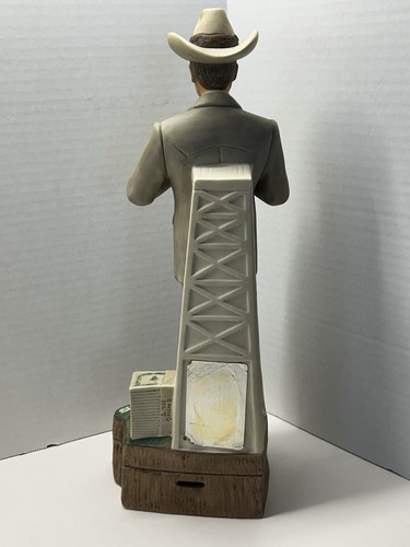 Vintage J.R. Ewing Decanter Music Box 15in Works Empty - Picture 3 of 8
