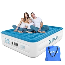 Luxury Air Mattress Queen with Built in Pump, 18'' High Double Blow Up Mattre...