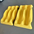 Vintage 2 Frankoma Pottery Taco Holders #249 1982 Yellow