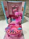 Vintage 90s Barbie Beauty Parlor Hair Salon with Sink Blue Vinyl Play Carry Case