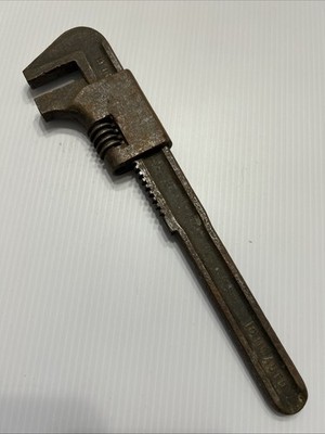 EARLY Vintage VLCHEK 10 IN AUTO Adjustable Wrench  UNRESTORED
