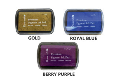 Dovecraft Pigment Stempelkissen Stempeln in vielen Farben lila blau gold UK