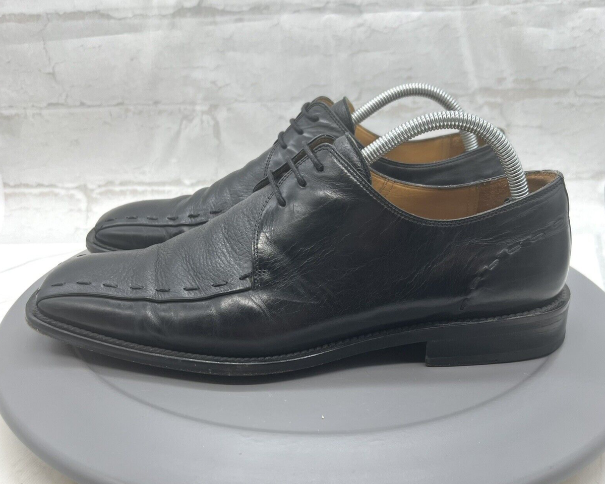 Mezlan Shoes Mens 9.5 M Black Soft Leather Lace Up Bicycle 
