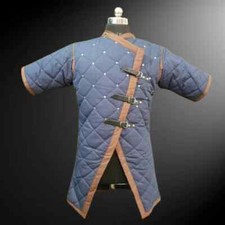 Blue Velvet Gambeson Medieval Costume Armor Father's Day Gift Easter Sale