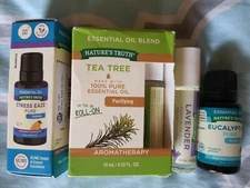Nature's Truth Tea Tree Lavender Eucalyptus, Stress Ease Pure Essential Oil 4 ct
