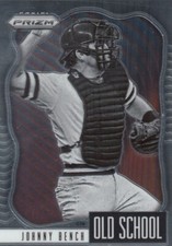JOHNNY BENCH PRIZM OLD SCHOOL SILVER REDS HOF 2021 21 PANINI PRIZMS