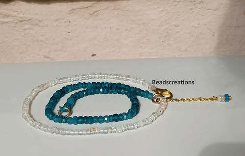 Ethiopian Opal and Neon Appetite Beads Necklace Fire Opal Beaded Jewelry Gifted - Picture 5 of 5