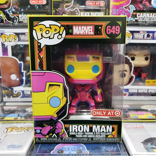 Buy Funko Pop! Marvel Black Light Iron 