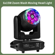 6 Bee Eye LED Laser Beam Wash Moving Head Light with LED Strips RGBW DMX512