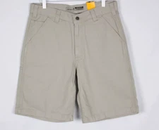 Carhartt Men's 10" Work Shorts Canvas Rugged Flex Relaxed Light Tan 102514 232