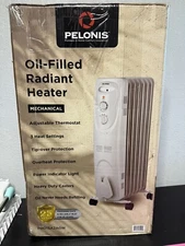Pelonis PHO15A2AGW Oil Filled Radiant Heater White New Open Box