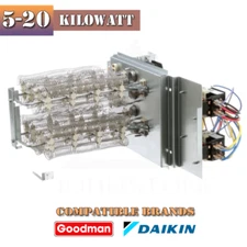 Goodman 5kW to 20kW Electric Heat Strip Kit With Circuit Breaker for Air Handler