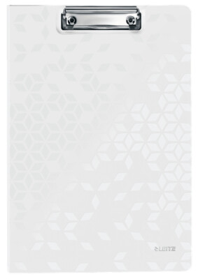 LEITZ 4199-00-01 LEITZ Klemmbrett-Mappe WOW, DIN A4, Polyform, weiß-metallic