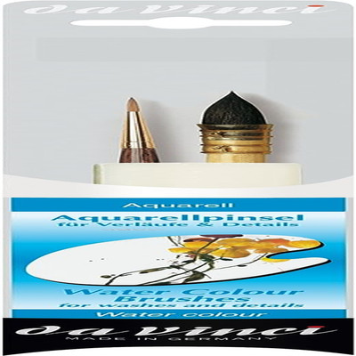 Da Vinci Watercolor Series 5247 Wash and Detail Paint Brush Set, Natural Hair wi