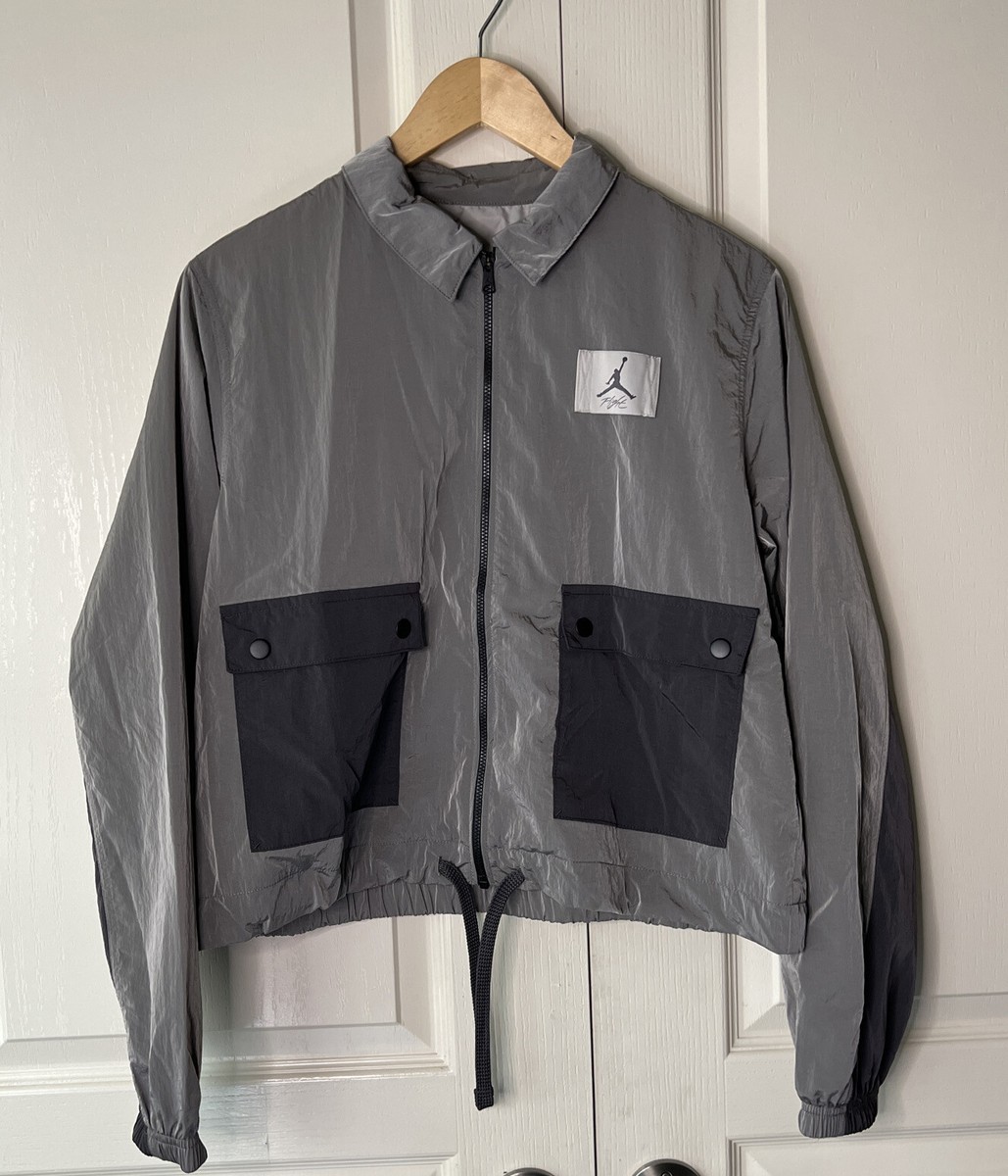 Jordan Nike Women's Thunder Grey Essentials Woven Crop Jacket