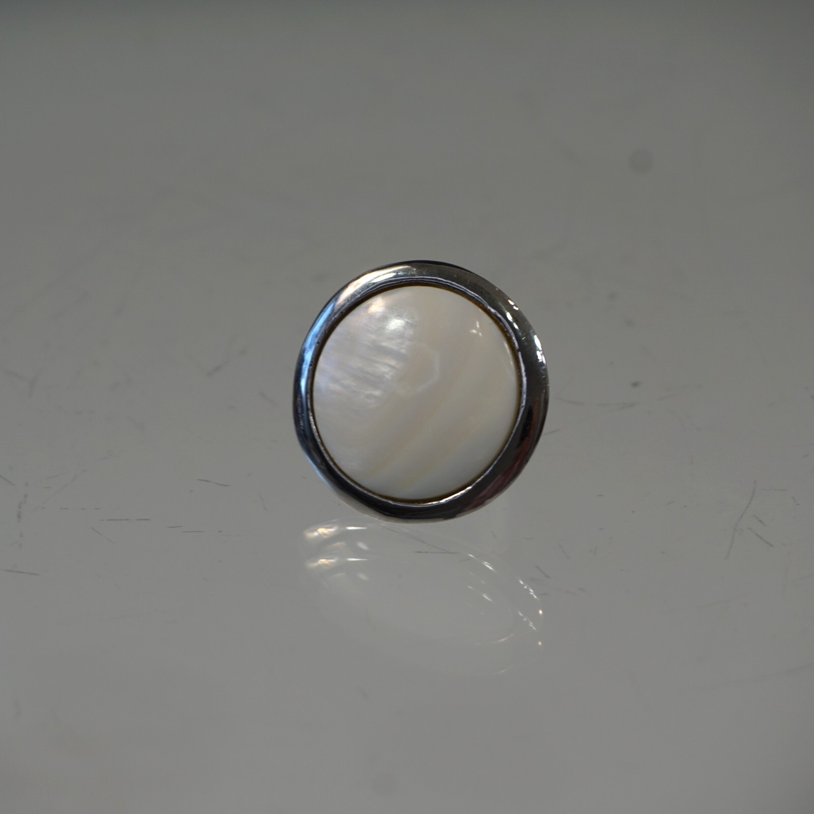 Statement Ring Button Style Size 8 Ring Silver To… - image 2