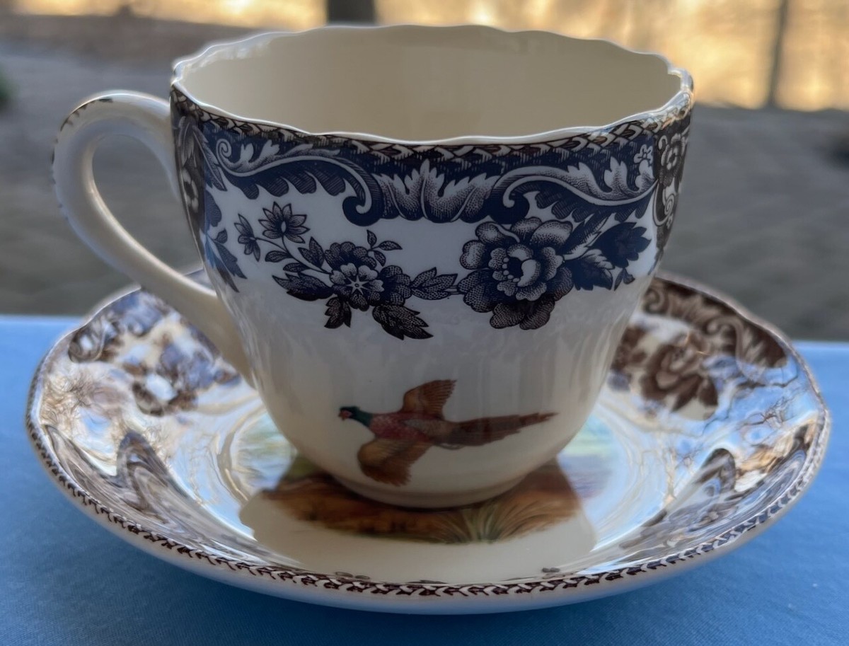 Set of FOUR Spode Woodland Cup and Saucer Sets Mint! | eBay