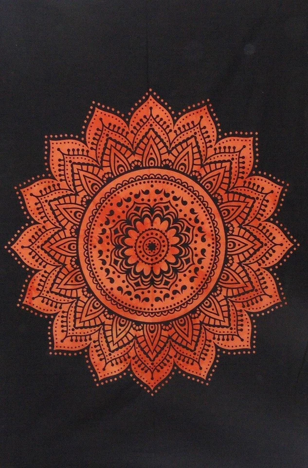 Tapiz colgante de pared mandala flor india ombre boho póster floral decoración del hogar Foto 3 de 3