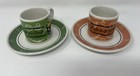 Friends TV Show Espresso Cups & Saucers x 2 Warner Bros 2000 Staffordshire