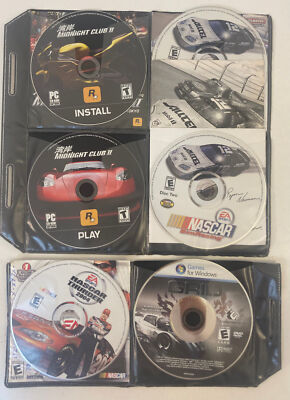 Lot of 4 PC Games Nascar SimRacing Nascar Thunder 2004 Grid And Midnight Club II