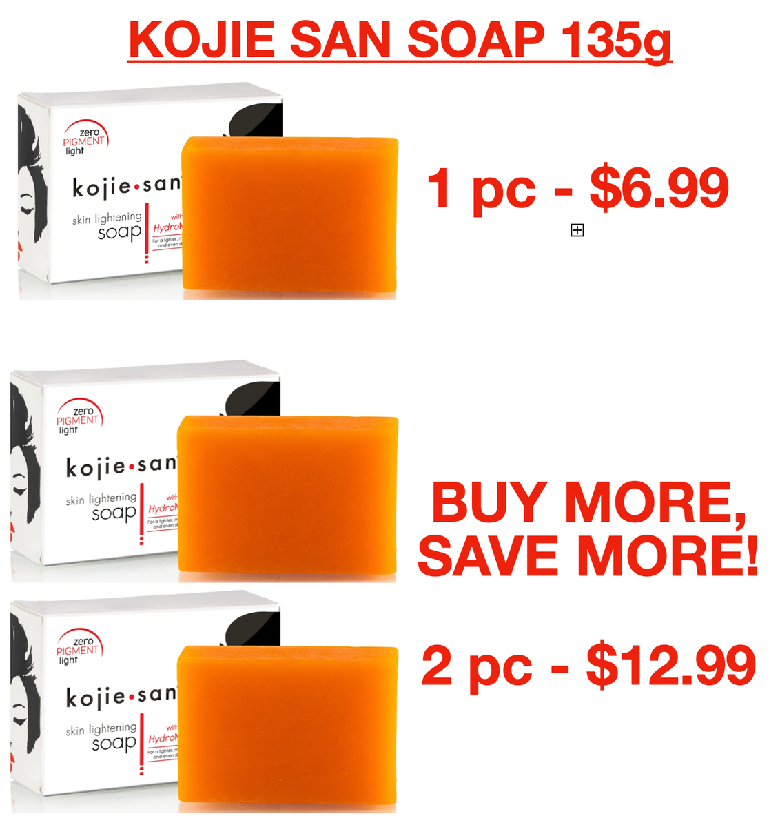 KOJIE SAN Kojic Acid Lightening Soap 135g [DEAL PRICES, BUY