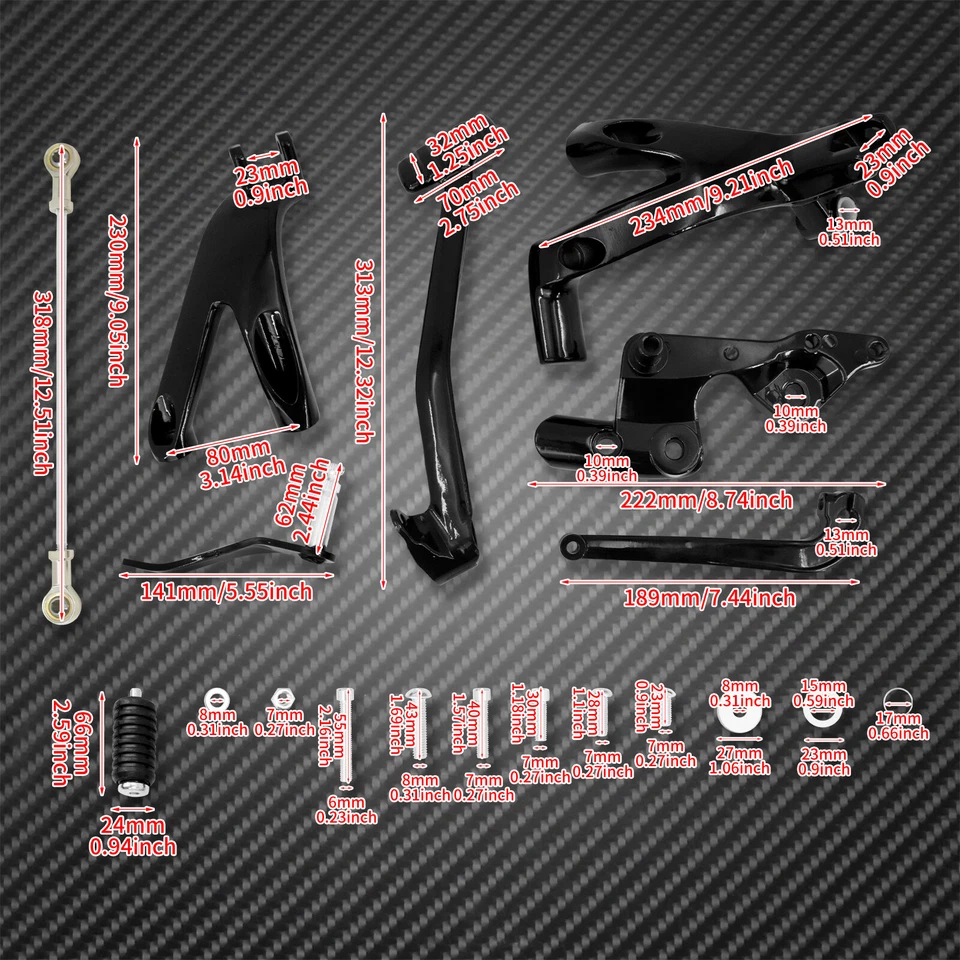 Controles delanteros palancas acoplamientos para Harley Softail Street Bob Low Rider 18-2025 Foto 2 de 4