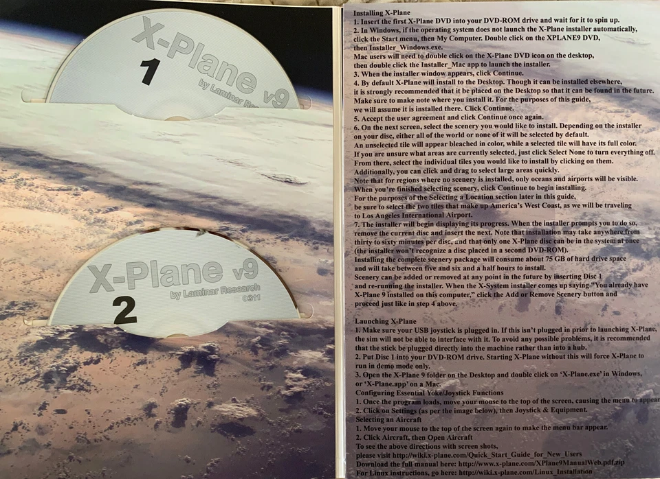 X-PLANE V9 by LAMINAR RESEARCH PC or MAC Instructions on Package. - Image 2 of 4