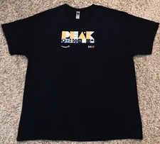 Amazon Peak Official 2022 Orange Blue White Logo Men's Black T-Shirt Size XXL