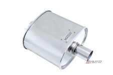 Megan Universal No Tip Exhaust Stainless Muffler 2.5 Pipe 10.5x9.75 Canister