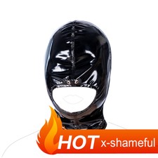 Unisex Bondage Head Hood Mask Headgear Open Mouth Sensory Deprivation