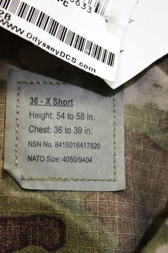 Army OCP Multicam Coat Small Regular NSN 8415-01-641-7820 36 X Short Female New - Picture 3 of 5