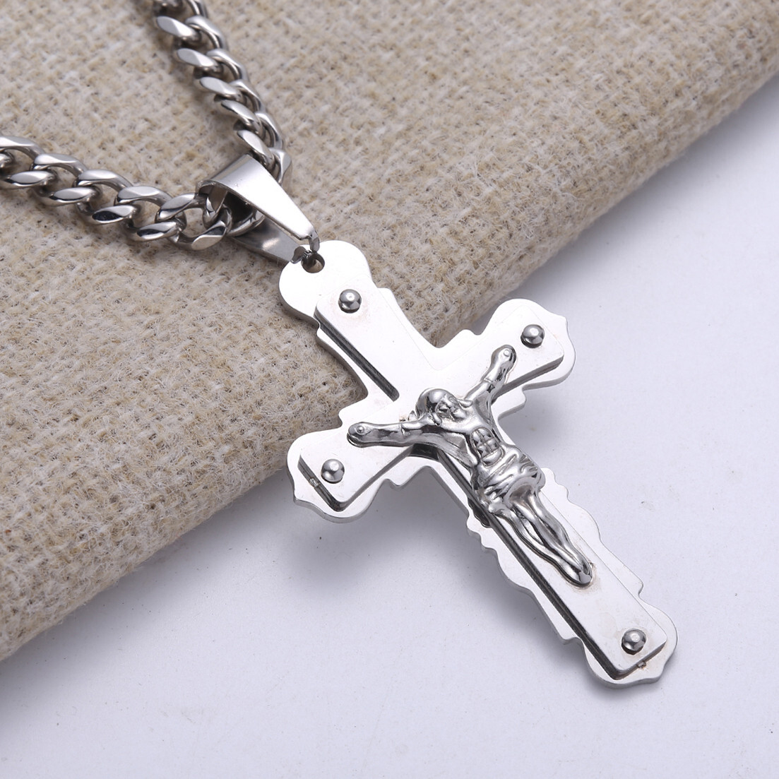Crucifix Necklace East To West Cross Necklace Cross Pendant