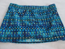 LONGITUDE Sarong Look Swim Skirt Cover Up sz M NWT