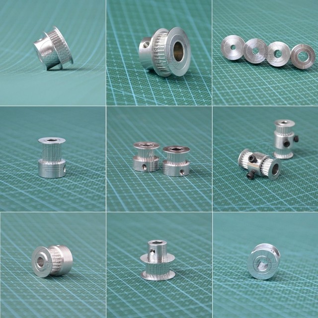 3D Printer 2GT Timing Belt Pulley GT2 ,12 - 60 Teeth, 3 ...
