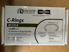 316AL130B C-Rings 3/8" BLUNT, 16-ga ALUM. - Picture Frame Hanger Wire