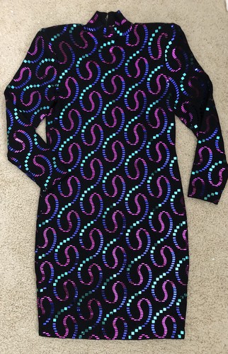 GREEN SEQUIN PAILLETTES KNIT 36 