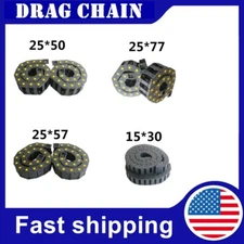 2PCS 1M Drag Chain Wire Carrier  R28/R38/R55 Plastic Semi Close/Open Type Cable