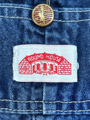 Round House Toddler Bib Overalls denim 4T Made in USA Farmer Rancher Cowboy - Picture 2 of 8