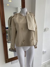 Jasmin Noir Beige Coat Jacket Size Small 8-10