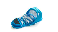 Feet Cleaner Massager Slipper Foot Magic Clean Exfoliating Scrubber Shower Blue