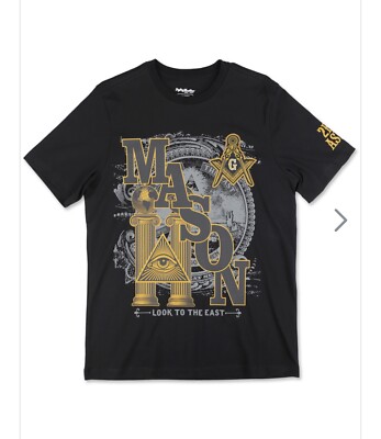 Masonic BigBoy Gear Embroidered T-Shirt Black 2XL - New!