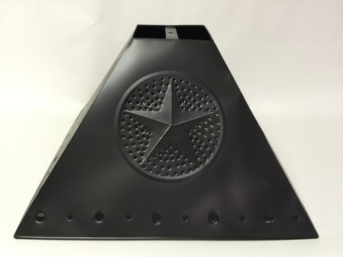 Lamp Shade, Rustic Tin, Star Design, Dark Bronze, Pyramid, Small - Picture 4 of 4