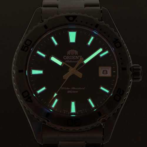 Orient Mako Sports RN-AC0Q01B Quadrante Nero Automatico Diver Meccanico NUOVO Giappone - Foto 7 di 9