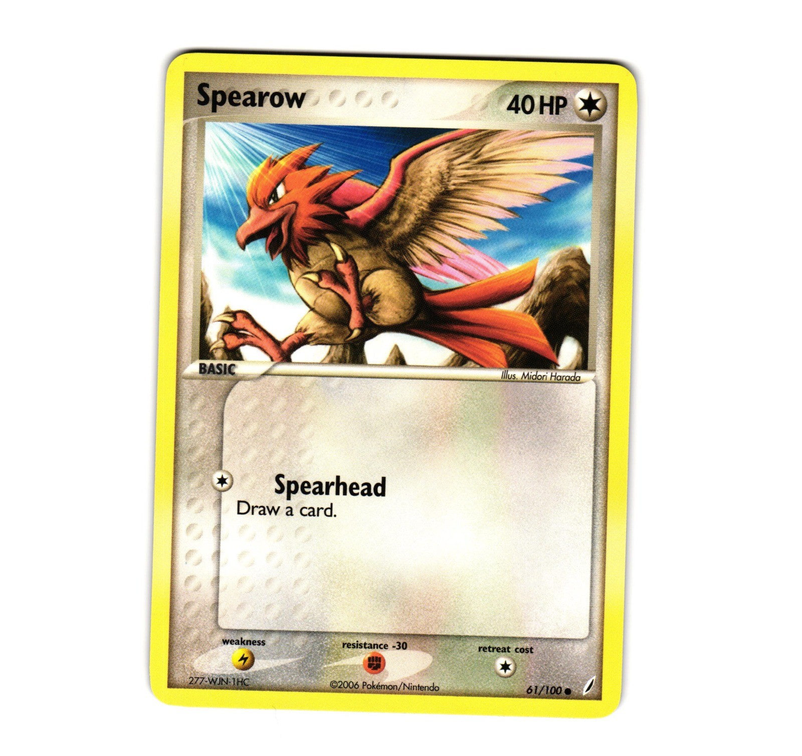 Pokemon Spearow 61/100 Crystal Guardians Common NM