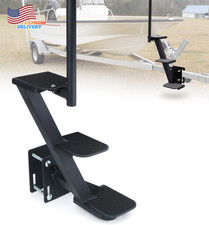 Heavy Duty Boat Trailer Steps with Safety Handle Non-Slip Surface for Trailers
