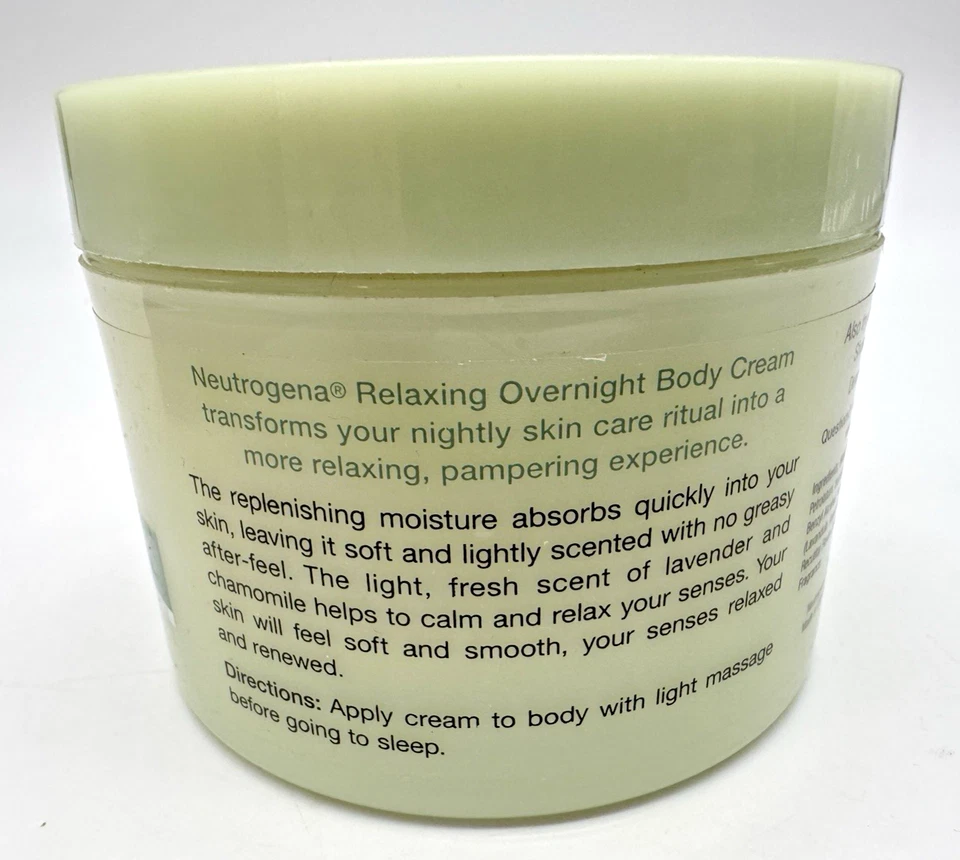 Neutrogena Crema Corporal Relajante Durante la Noche Lavanda Manzanilla 6oz Descontinuada Nueva Foto 3 de 4