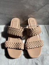 NWT A New Day Women's Basil Tan Braided Strap Heels Wedding Casual Size 8