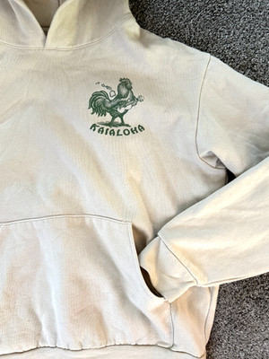 KAIALOHA Supply Co. Maui Hawaii Hoodie Sweatshirt Small ROOSTA UKE Ivory